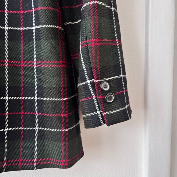Zara Tartan Plaid Double Breasted Blazer - Picture 9 of 10
